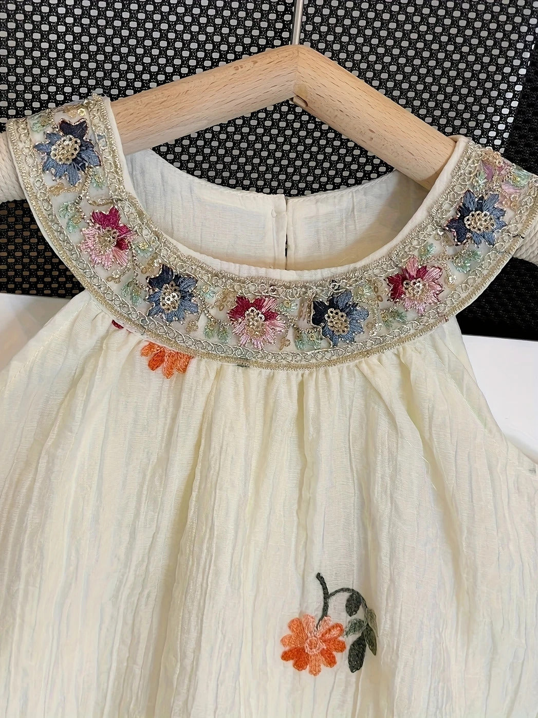 Girls Embroidered Party Top with Shorts