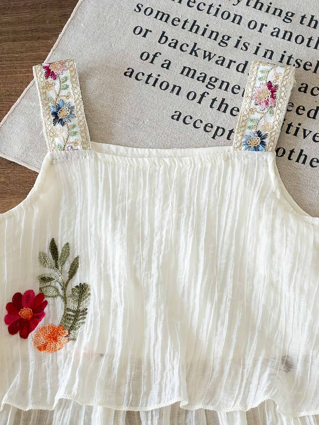 Floral Embroidered Sleeveless Top & Shorts Summer Set