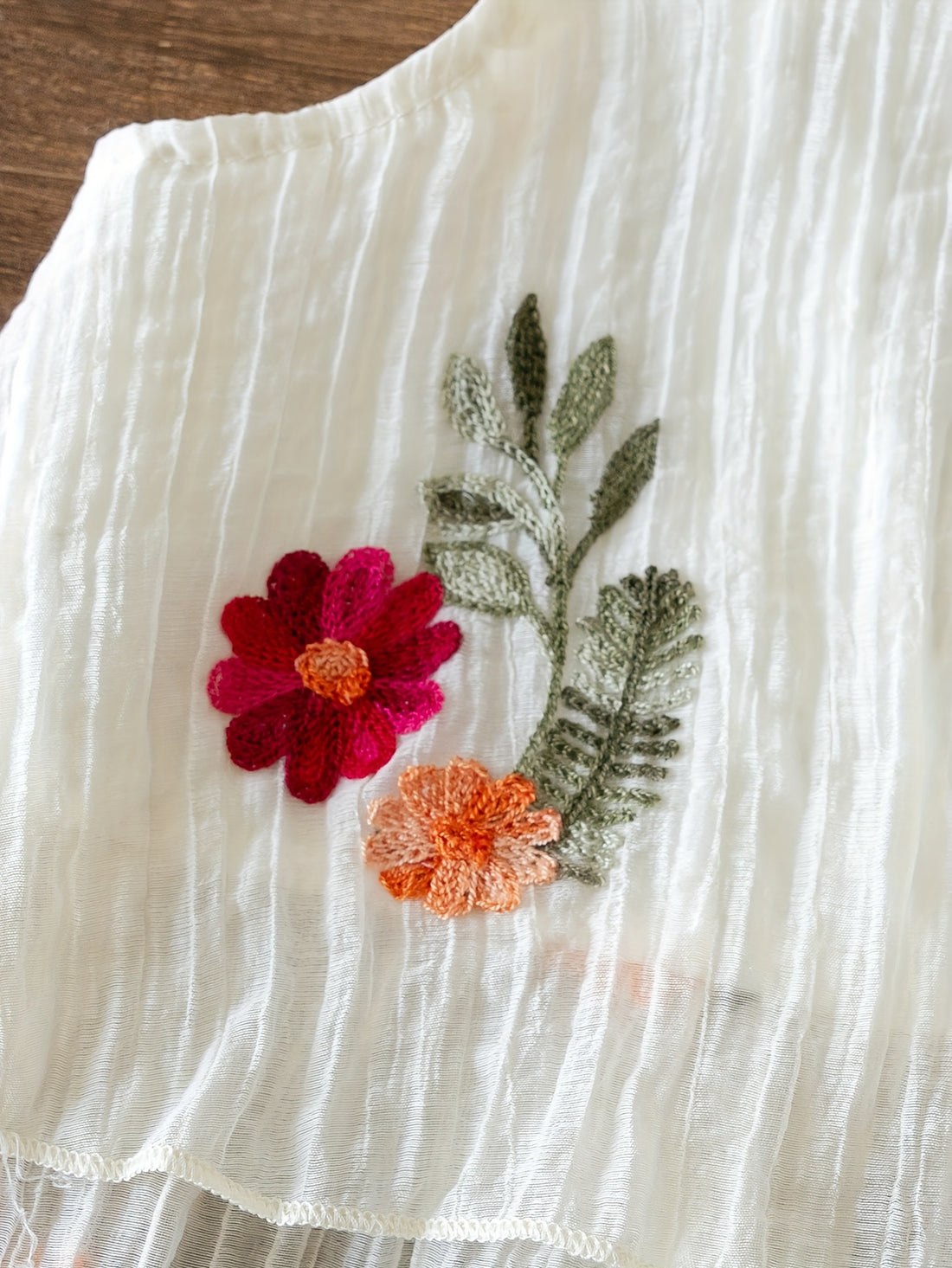 Floral Embroidered Sleeveless Top & Shorts Summer Set