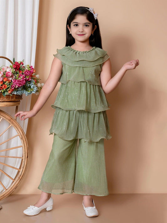 Girls Embellished Top with Trouser