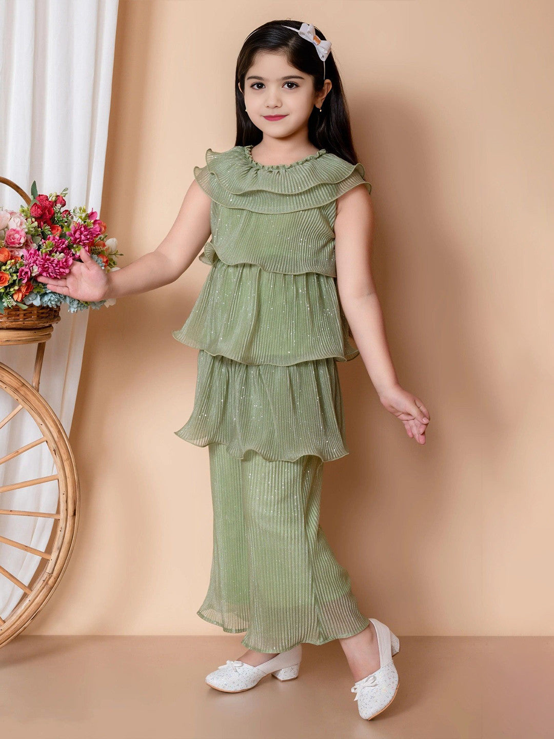 Girls Embellished Top with Trouser